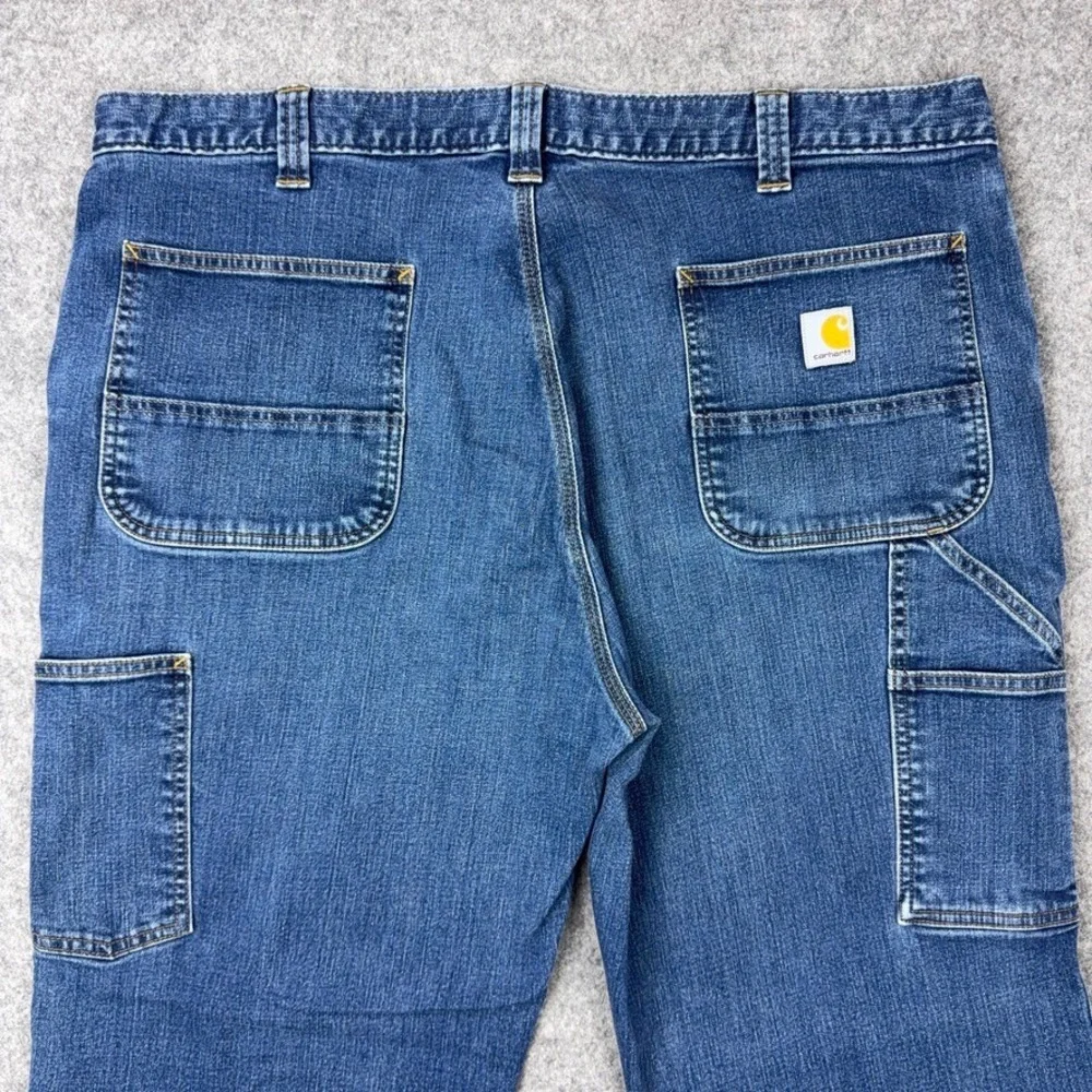 Carhartt Jeans Men 42x32 Blue Rugged Flex Relaxed Fit Utility Carpenter Workwear